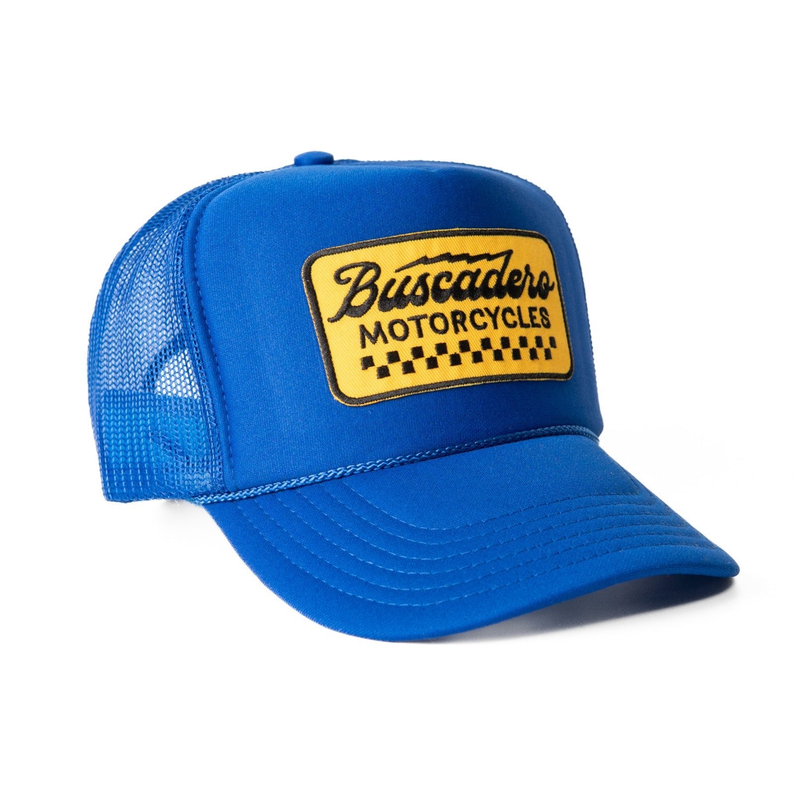 'Banner’ High Profile Foam Trucker Hat - Royal Blue