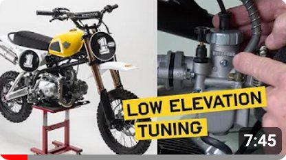 Low Elevation Tuning for Buscadero Mini Bike - Buscadero Motorcycles