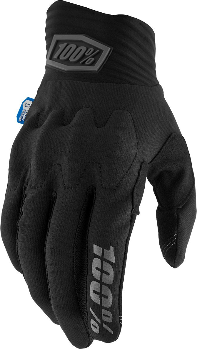 100% Cognito Smart Shock Gloves - Black - Buscadero Motorcycles