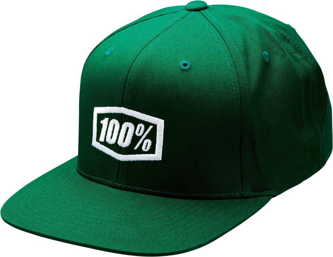 100% Icon Snapback Hat - Forest Green - Buscadero Motorcycles