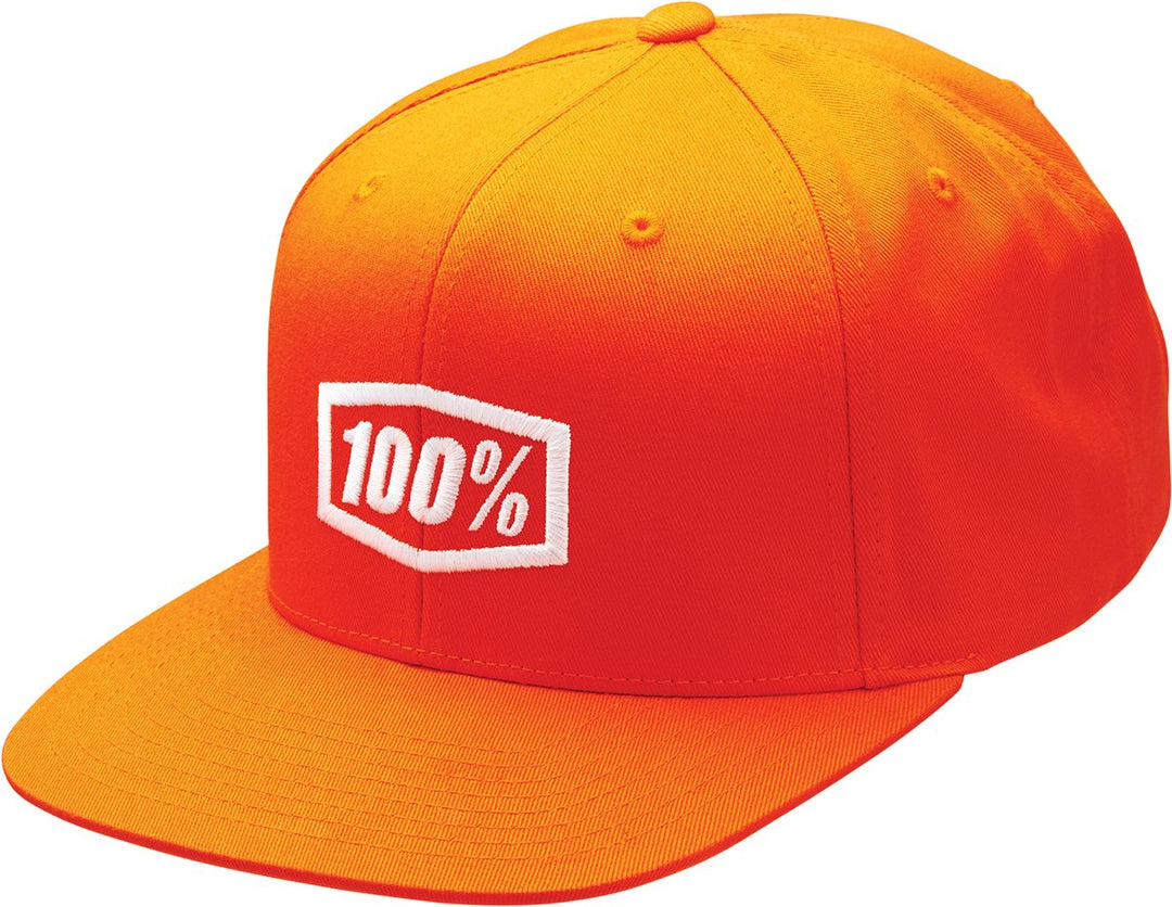 100% Icon Snapback Hat - Orange - Buscadero Motorcycles