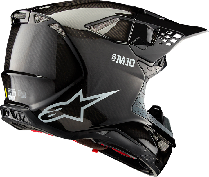 ALPINESTARS Supertech M10 Helmet - Solid - MIPS - Gloss Black Carbon