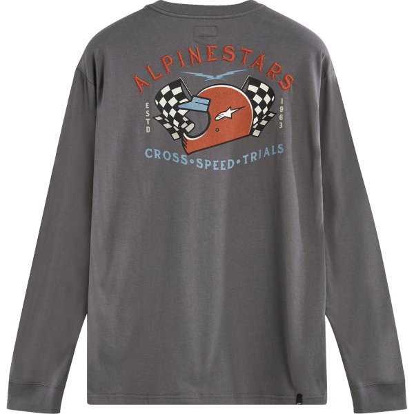 ALPINESTARS Full Face Long - Sleeve T-Shirt - Charcoal - Buscadero Motorcycles