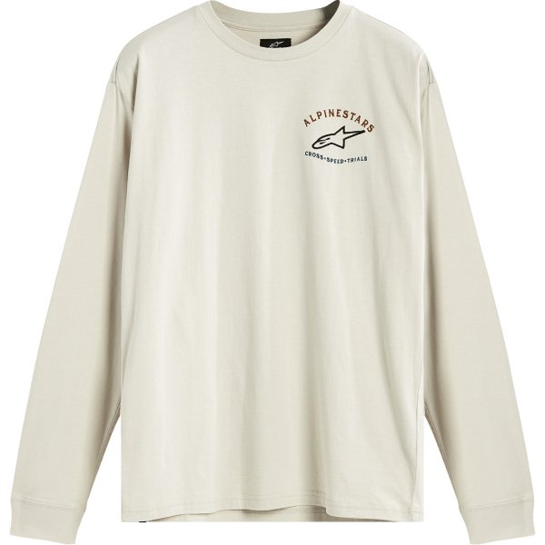 ALPINESTARS Full Face Long - Sleeve T-Shirt - Off White - Buscadero Motorcycles