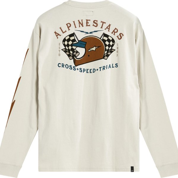 ALPINESTARS Full Face Long - Sleeve T-Shirt - Off White - Buscadero Motorcycles