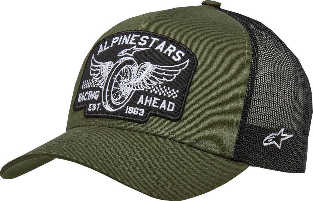 ALPINESTARS Heritage Patch Trucker Hat - Military/Black - Buscadero Motorcycles