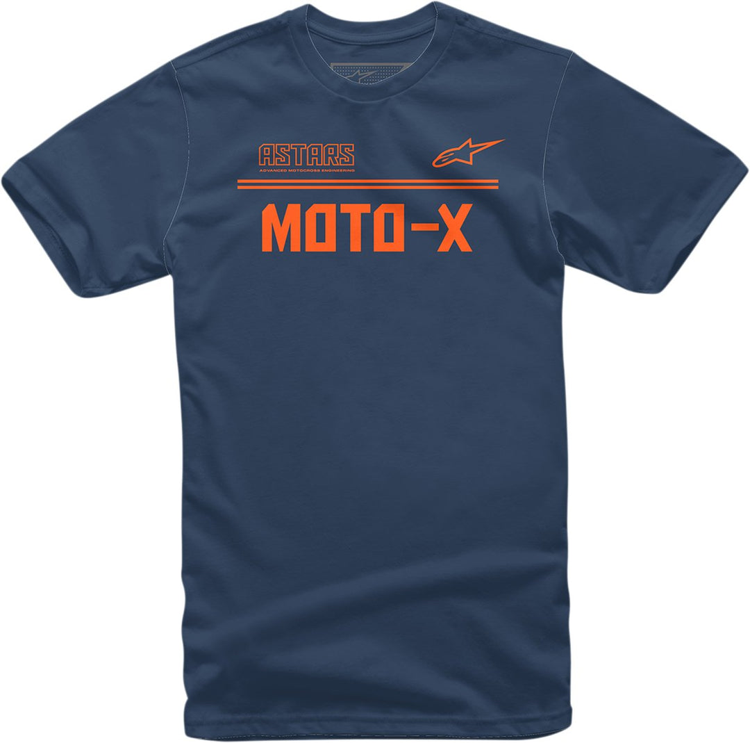 ALPINESTARS Moto X T-Shirt - Navy/Orange - Buscadero Motorcycles