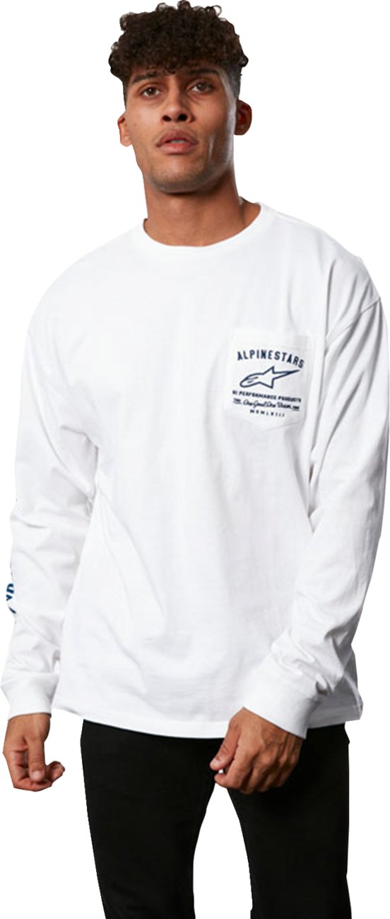 ALPINESTARS REP Long - Sleeve T-Shirt - White - Buscadero Motorcycles