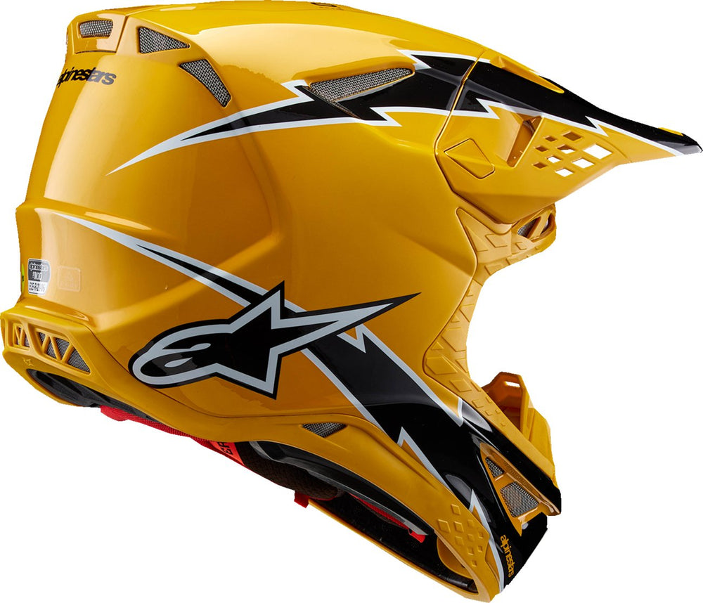 ALPINESTARS Supertech M10 Helmet - Ampress - MIPS - Gloss Black/Yellow - Buscadero Motorcycles