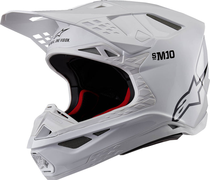 ALPINESTARS Supertech M10 Helmet - Solid - MIPS - Gloss White - Buscadero Motorcycles