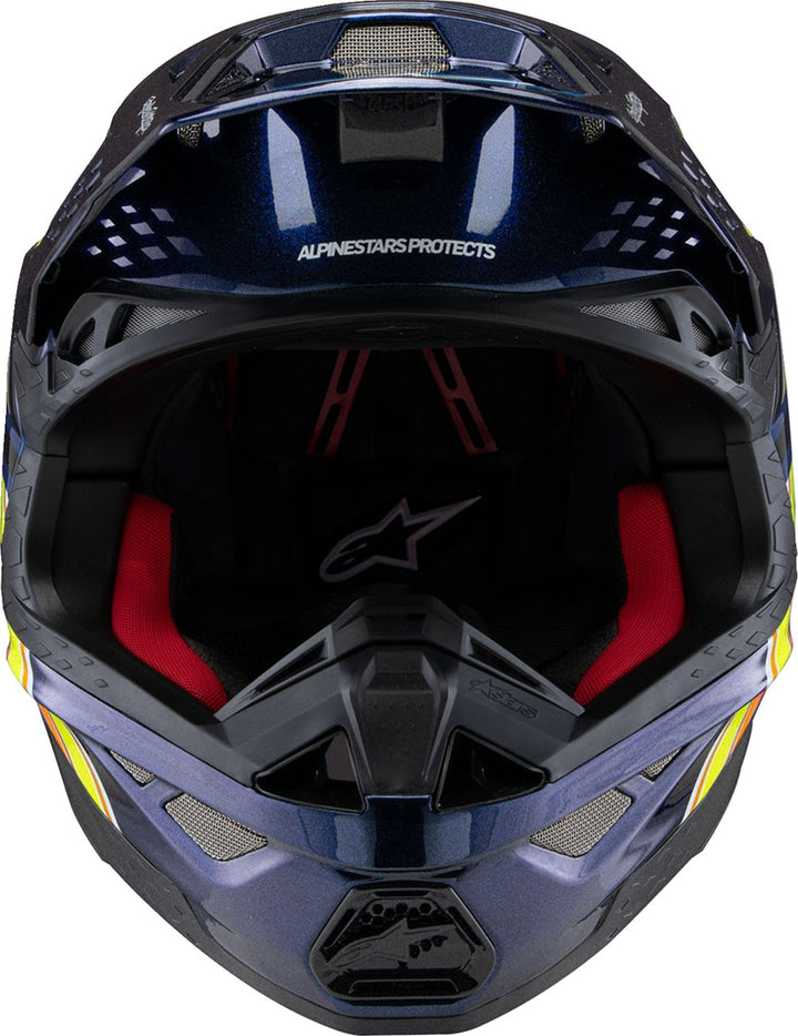 ALPINESTARS Supertech M10 Helmet - TLD Edition 25 - MIPS - Gloss Dark Blue/Orange/Yellow/Fluo Red - Buscadero Motorcycles