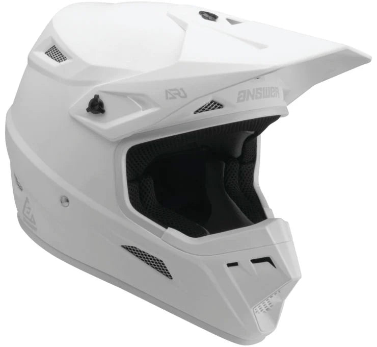 Answer AR1 Solid Helmet White - Buscadero Motorcycles