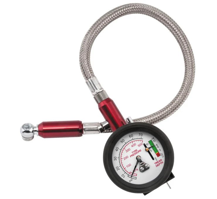 BikeMaster Tire Gauge 2-1 0-60 PSI - Buscadero Motorcycles