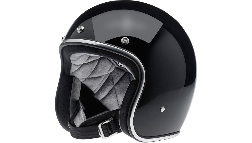 BILTWELL Bonanza Helmet - Gloss Black - Buscadero Motorcycles