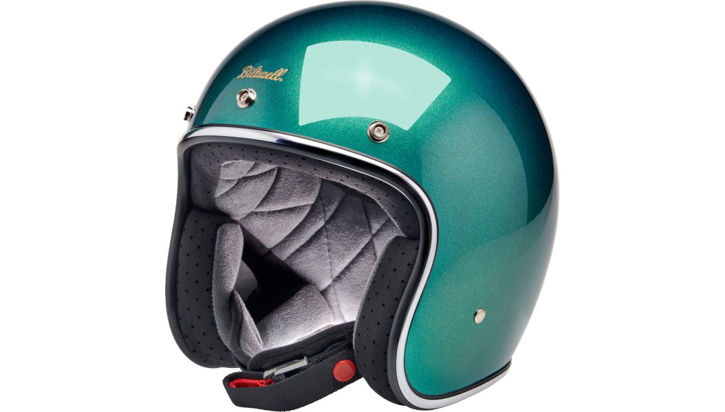 BILTWELL Bonanza Helmet - Metallic Catalina Green - Buscadero Motorcycles