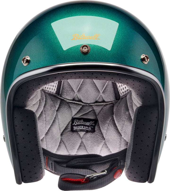 BILTWELL Bonanza Helmet - Metallic Catalina Green - Buscadero Motorcycles