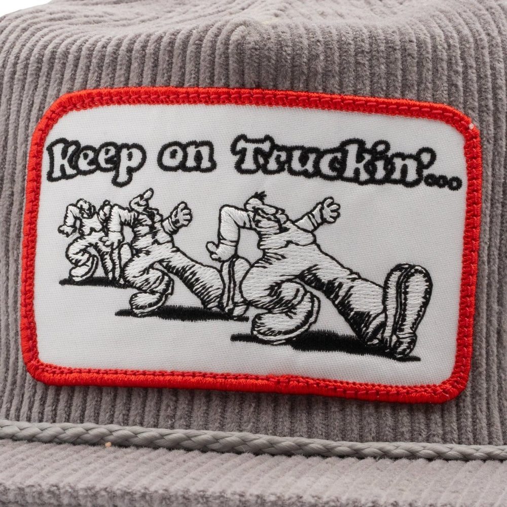 Keep On Trucking Unstructured Corduroy 5 Panel Snapback Hat - Buscadero Motorcycles