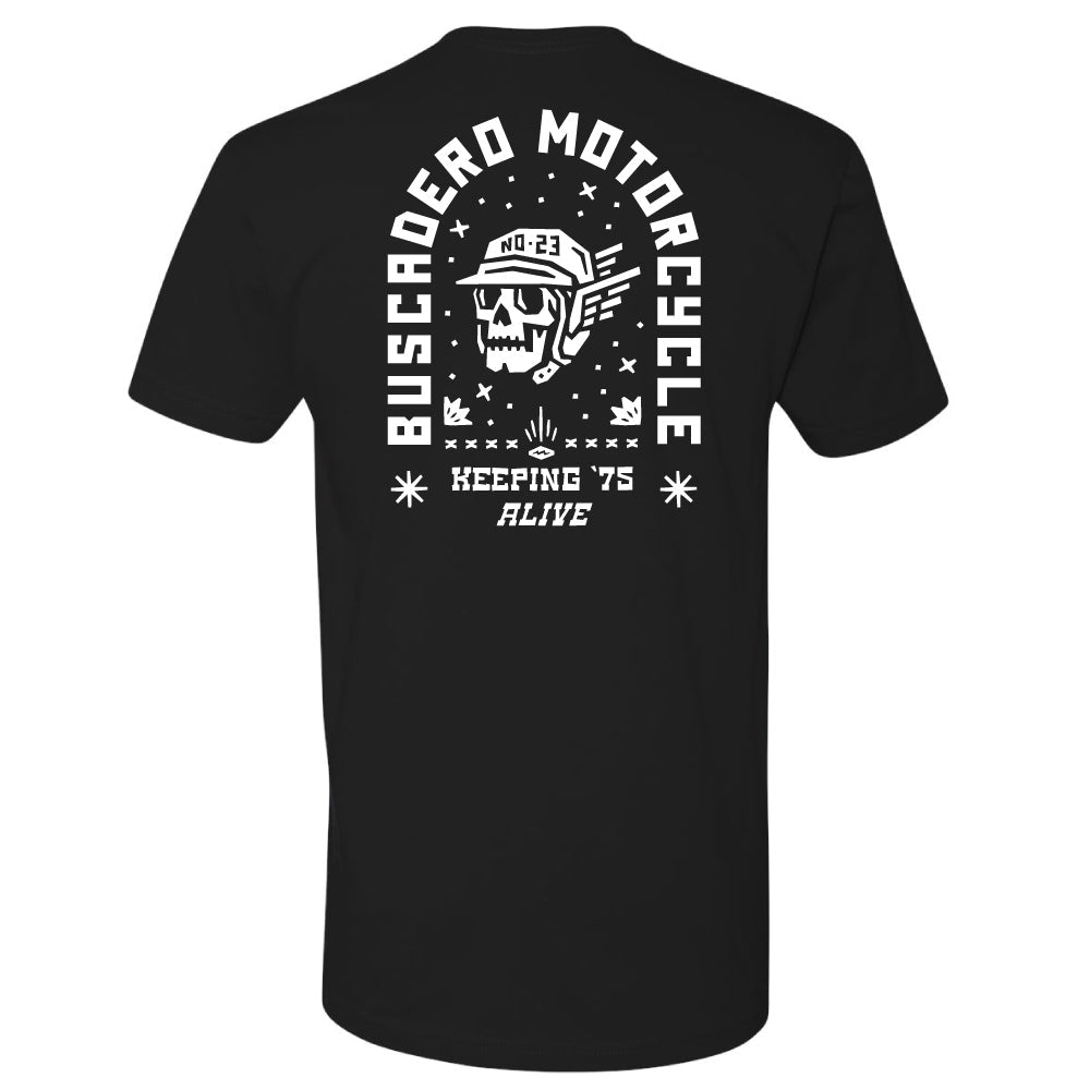 'Keeping '75 Alive' Short Sleeve T Shirt - Buscadero Motorcycles