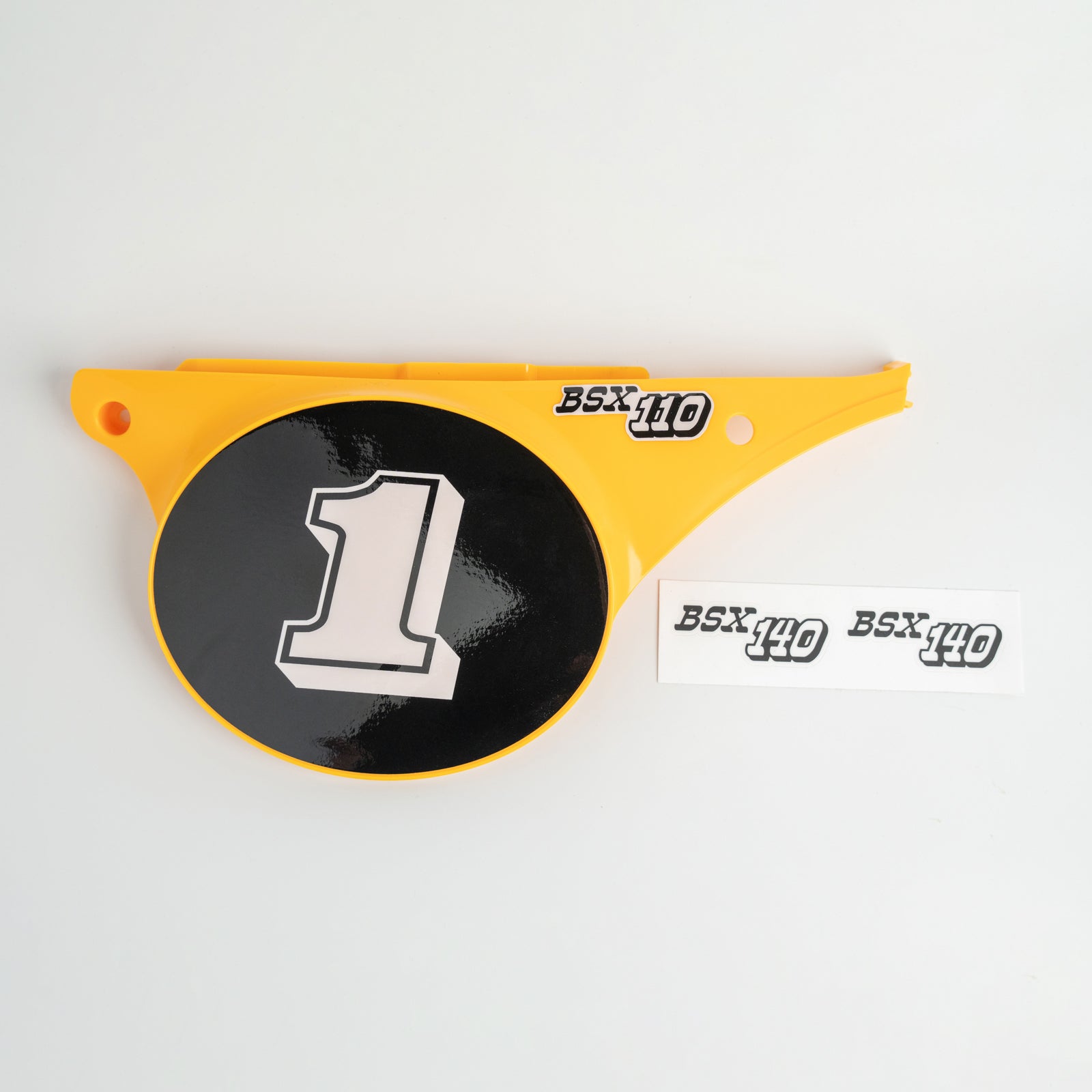 Left Side Panel Number plate - Yellow – Buscadero Motorcycles