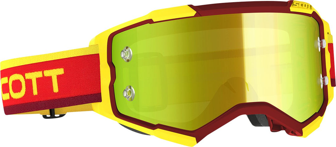 SCOTT Fury Goggle - Retro Red/Yellow - Yellow Works - Buscadero Motorcycles