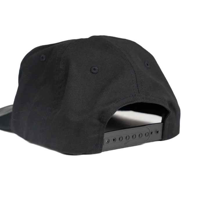 ‘Speedway’ Unstructured 5 panel Hat - Black - Buscadero Motorcycles