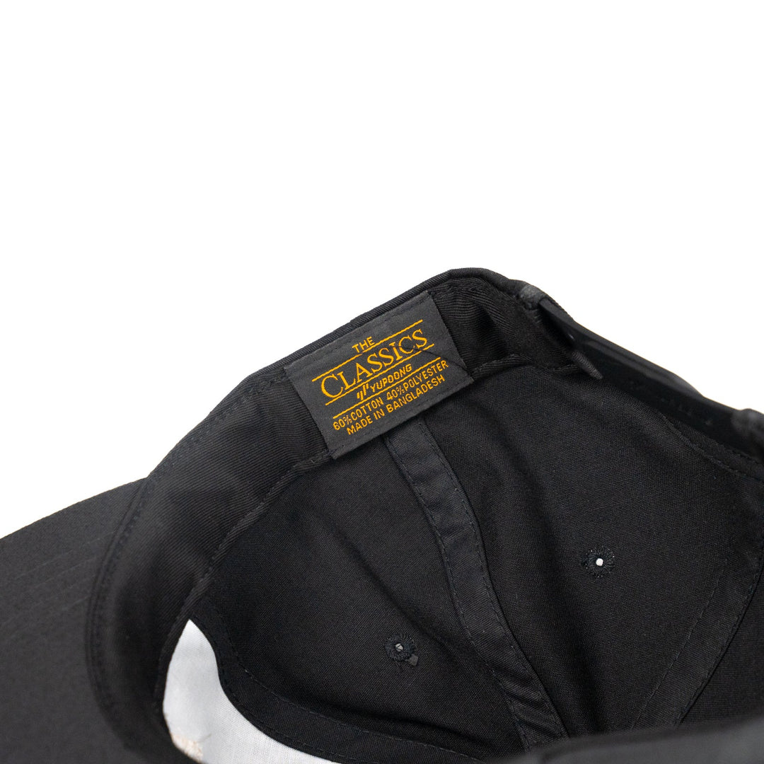 ‘Speedway’ Unstructured 5 panel Hat - Black - Buscadero Motorcycles