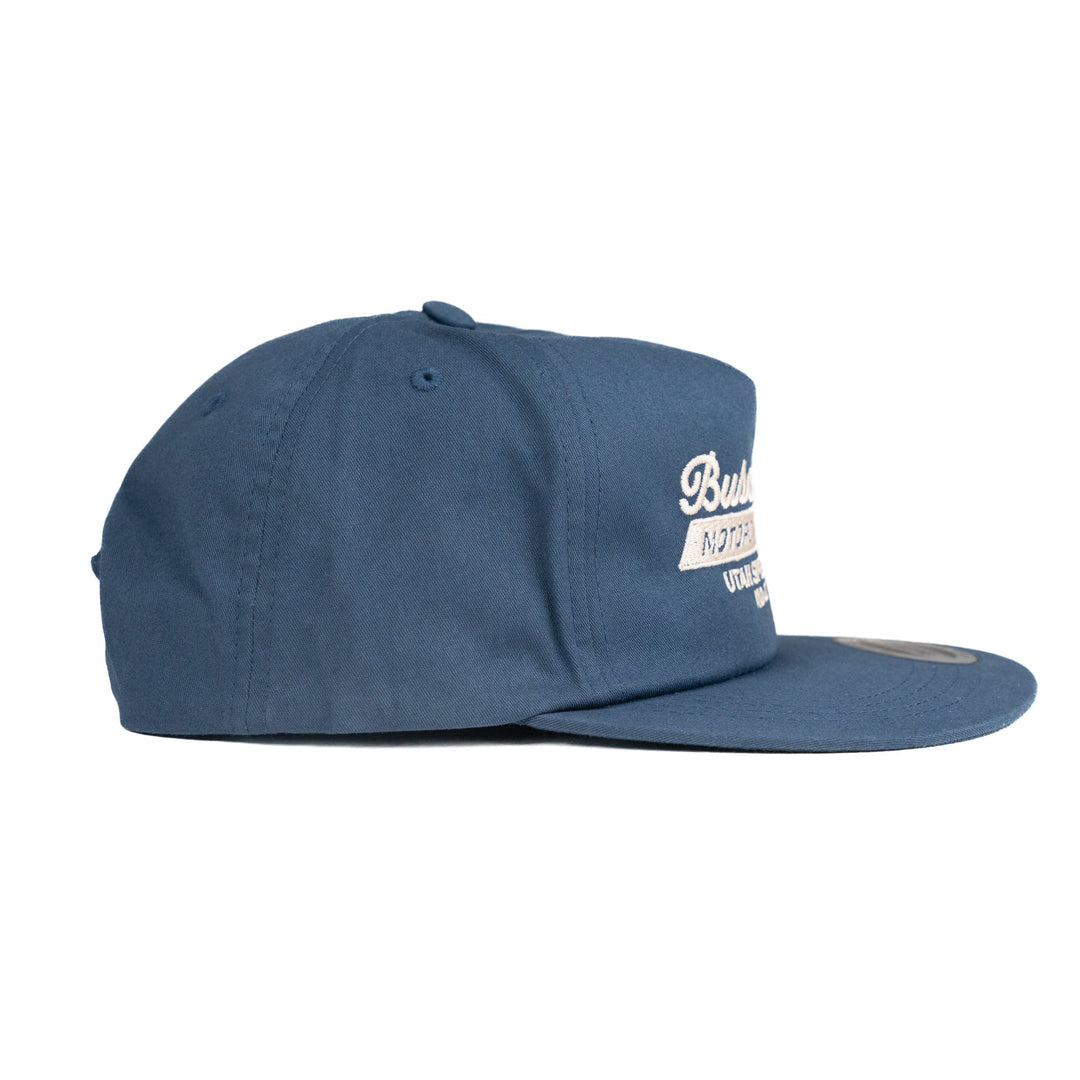 ‘Speedway’ Unstructured 5 panel Hat - Navy - Buscadero Motorcycles