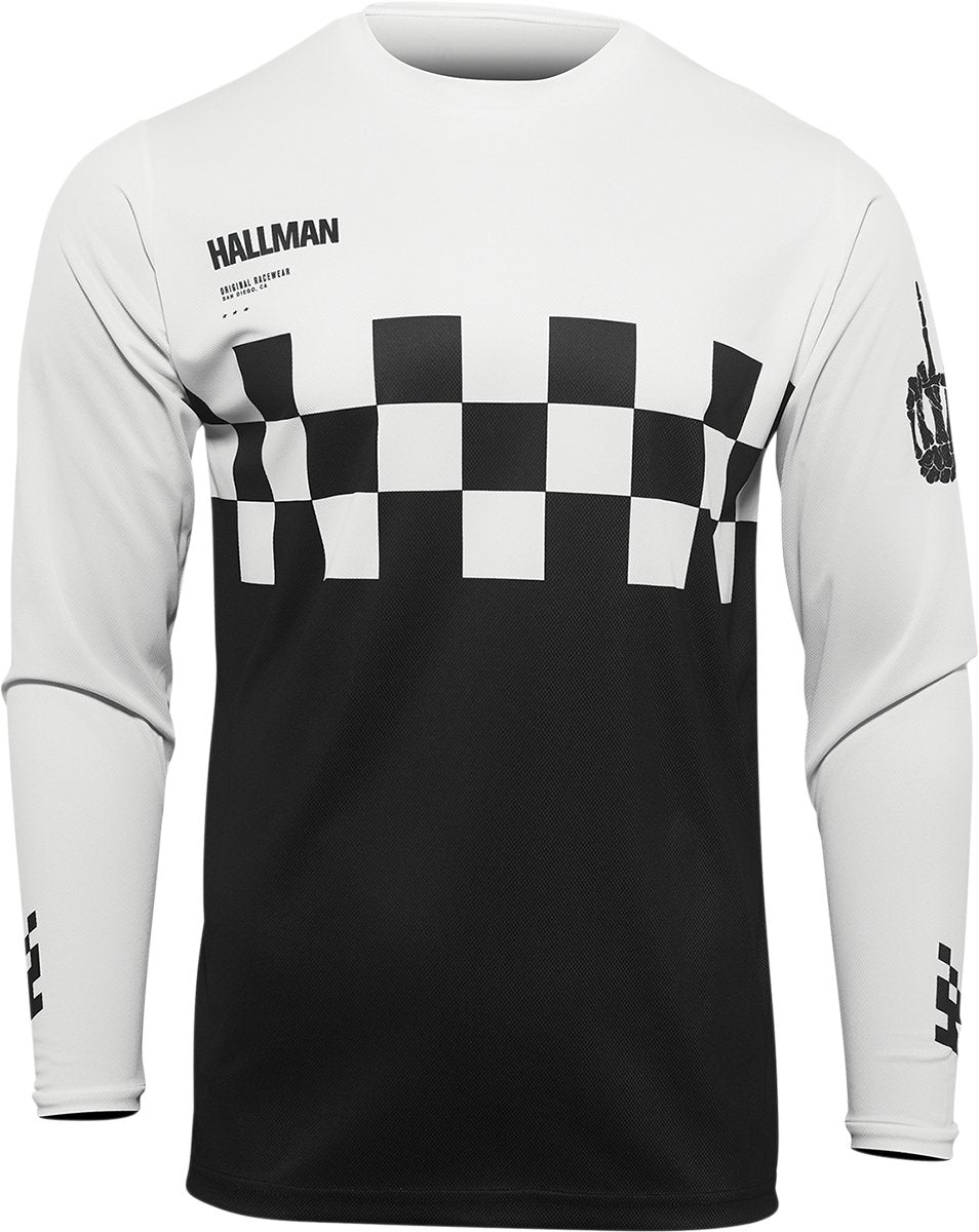 THOR Hallman Differ Cheq Jersey - Black/White - Buscadero Motorcycles