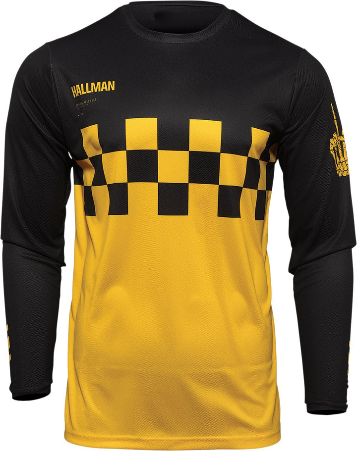 THOR Hallman Differ Cheq Jersey - Yellow/Black - Buscadero Motorcycles