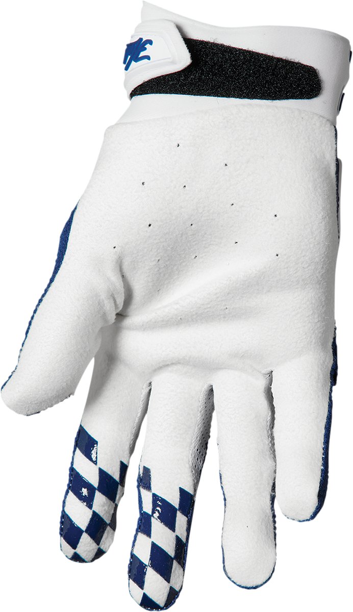 THOR Hallman Digit Gloves - White/Navy - Buscadero Motorcycles