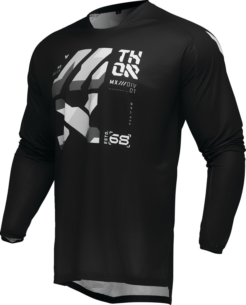 THOR LAUNCHMODE Brave Jersey - Black/Gray - Buscadero Motorcycles