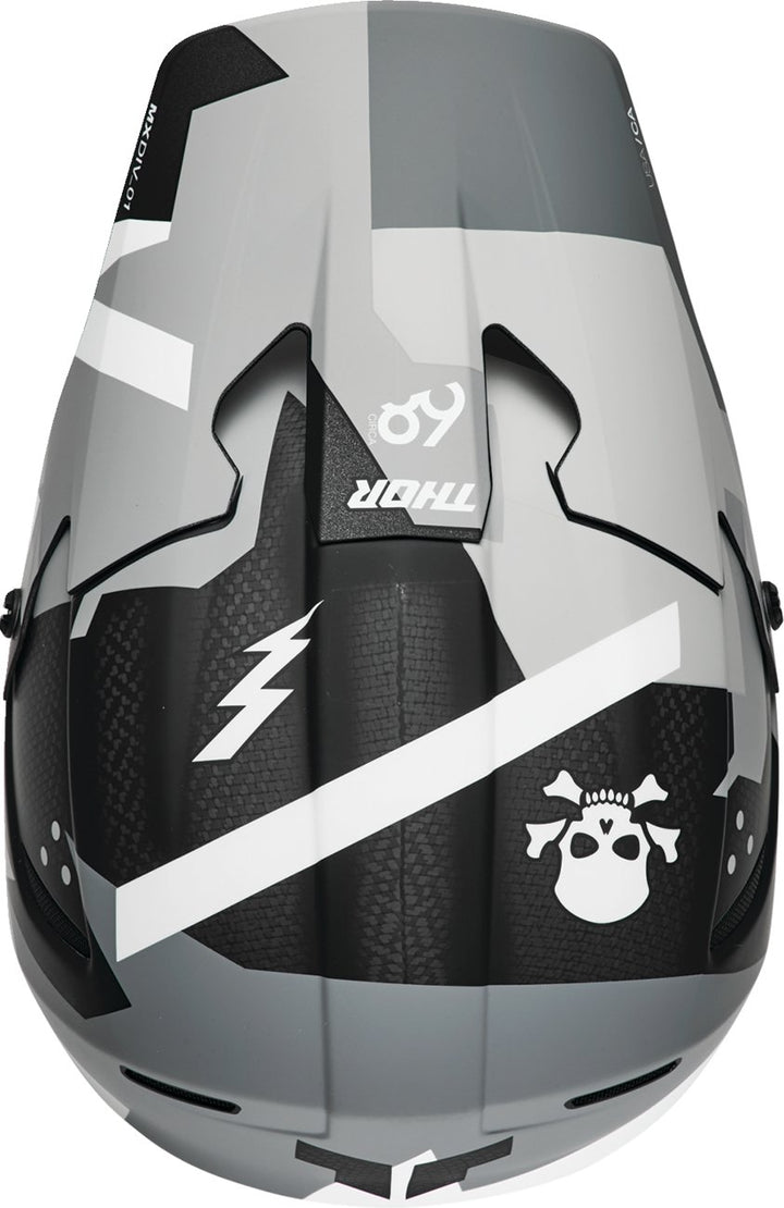 THOR Reflex Sport Helmet - MIPS - Carbon Brave - Gray/White - Buscadero Motorcycles