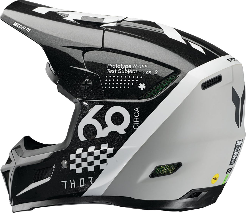 THOR Reflex Sport Helmet - Riot - MIPS - Black/White - Buscadero Motorcycles