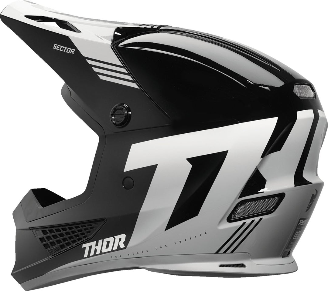 THOR Sector 2 Helmet - Carve - Black/White - Buscadero Motorcycles