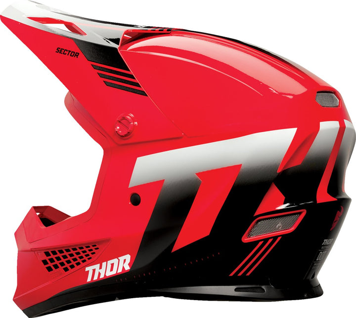 THOR Sector 2 Helmet - Carve - Red/White - Buscadero Motorcycles