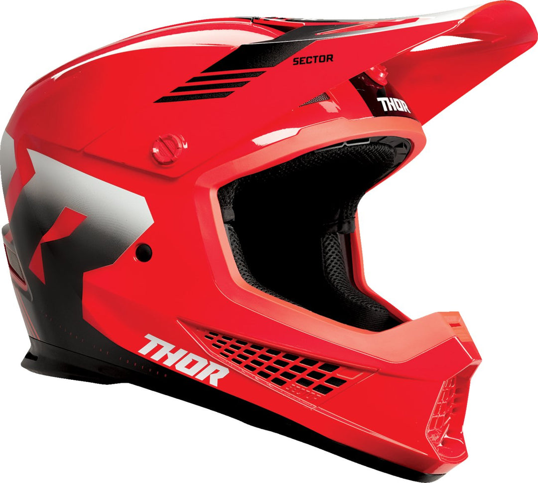 THOR Sector 2 Helmet - Carve - Red/White - Buscadero Motorcycles