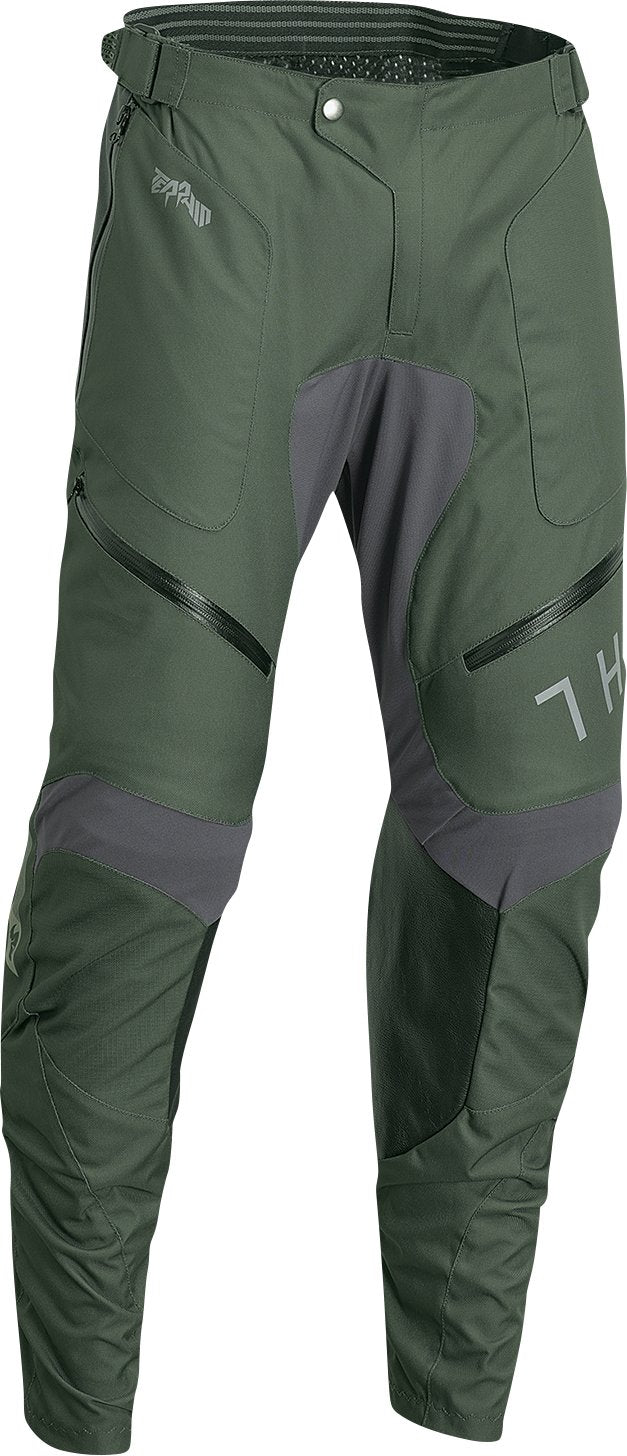 THOR Terrain In - the - Boot Pants - Army Green/Charcoal - Buscadero Motorcycles