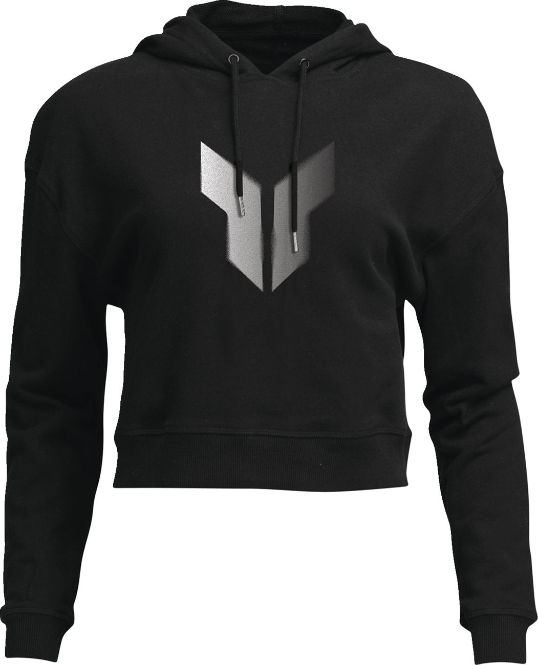 THOR Women's Noise Pullover Crop Hoodie - Black - Buscadero Motorcycles