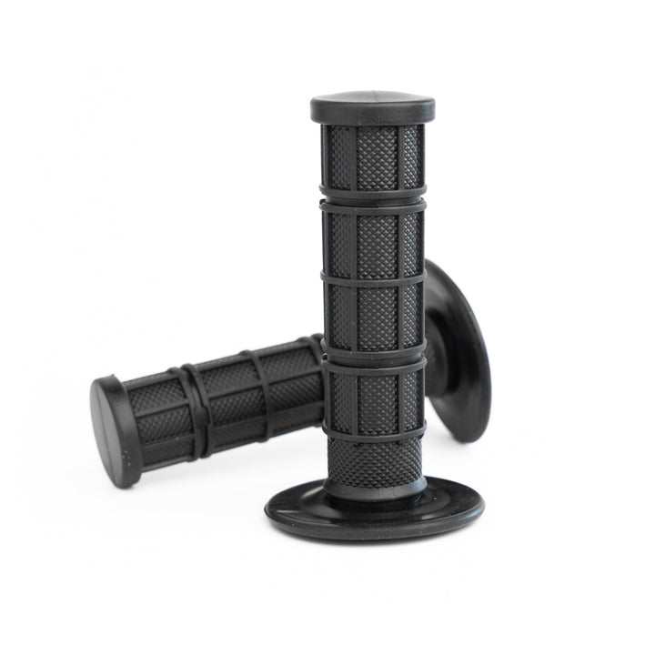 Waffle Moto Grips - Black - Buscadero Motorcycles